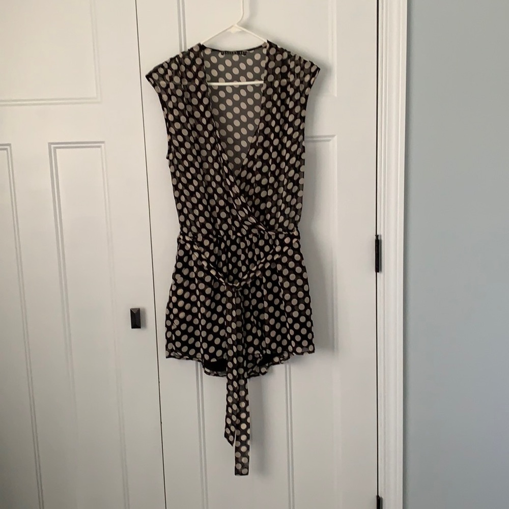 Potters Pot Polka Dot Romper with Pockets